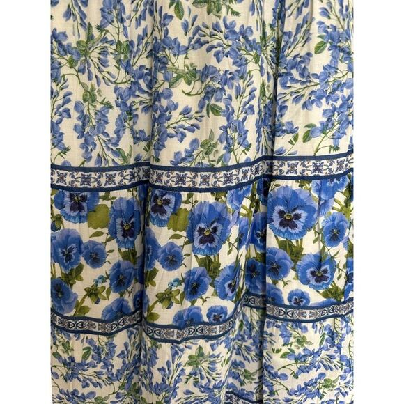 Alice + Olivia Rosalyn Maxi Dress Size 6 Blue White Boho - Picture 8 of 11